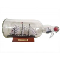 USS Constitution Ship in a Bottle 11" - Wood Boat In A Bottle - Boat In A Bottle - Old Ironsides - Tall Model Ship In A Bottle - Sold Fully Assemble   